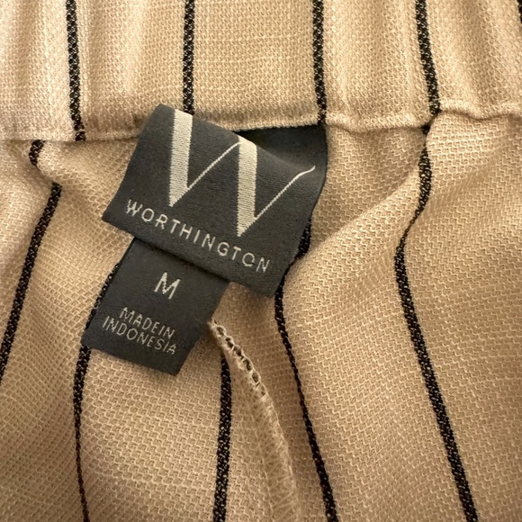 Worthington Tan Striped Ankle Pants - Picture 6 of 11